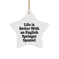 thumbnail image 1 of English Springer Spaniel Dog Lovers' Star Ornament, Funny Quote Gift from Friends, Perfect for Christmas Decorations, 1 of 4
