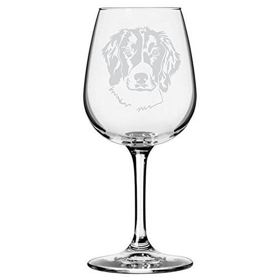 English Springer Spaniel Dog Themed Etched All Purpose 12.75oz Libbey Wine Glass