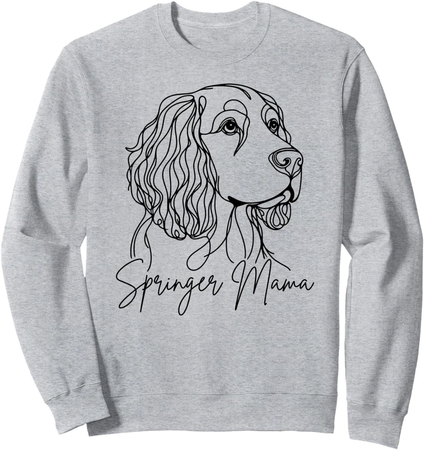 English Springer Spaniel Mama Mom Line Art Artistic Sweatshirt ...