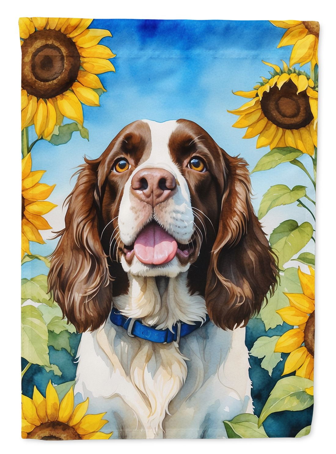 English Springer Spaniel in Sunflowers Garden Flag Mailbox Flag Decorative Yard Flag Banner Outside Patio Artwork Yard Flower Beds  Garden Size  Multicolor