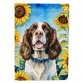 thumbnail image 1 of English Springer Spaniel in Sunflowers House Flag 28 in x 40 in, 1 of 7