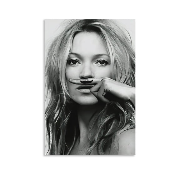 English Supermodel Kate Moss LIFE IS A JOKE Art Poster-denoise-denoise-denoise-denoise Picture Print Wall Art Poster Painting Canvas Posters Artworks Gift Room Aesthetic 12x18inch(30x45cm)