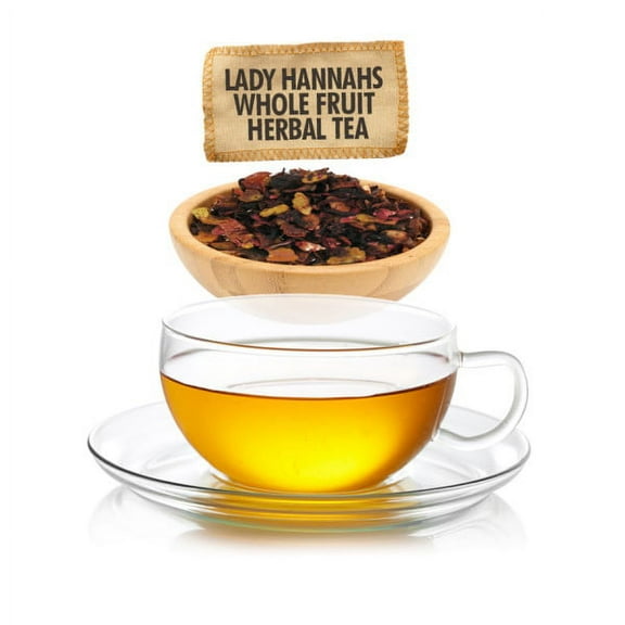 English Tea Lady Hannah's Whole Fruit Herbal Tea Loose Leaf Sampler - Size1oz