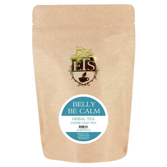 Belly Be Calm - Wellness Herbal Tea Blend | Loose Leaf Tisane with Peppermint Ginger Fennel Cardamom Cinnamon Lemon Balm | Soothing Daily Comfort Tea - 16oz Resealable Pouch