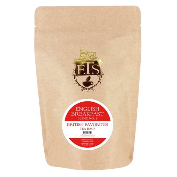 English Breakfast Tea | Blend No. 1 | 25 English-Style Teabags | Strong Malty Black Tea with Assam Kenyan Ceylon Blend | Full Bodied Bold Flavor | Ideal for Morning Brew or Afternoon Refreshment