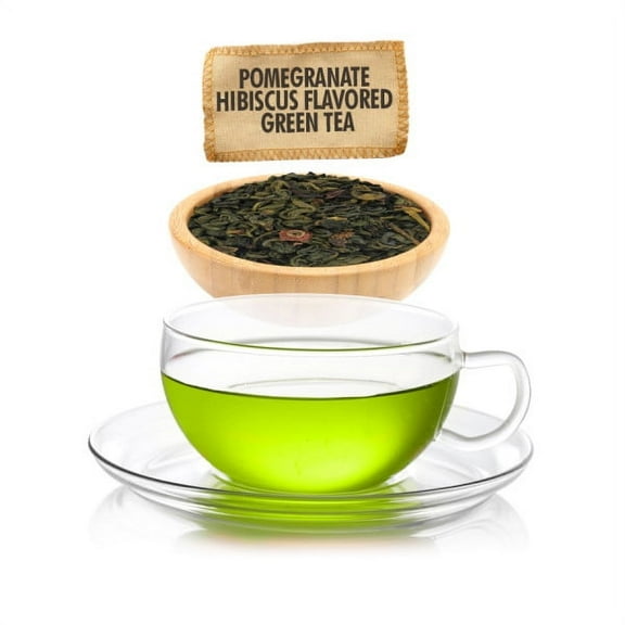 English Tea Store English Pomegranate Hibiscus Green Tea Leaf - Size 1oz