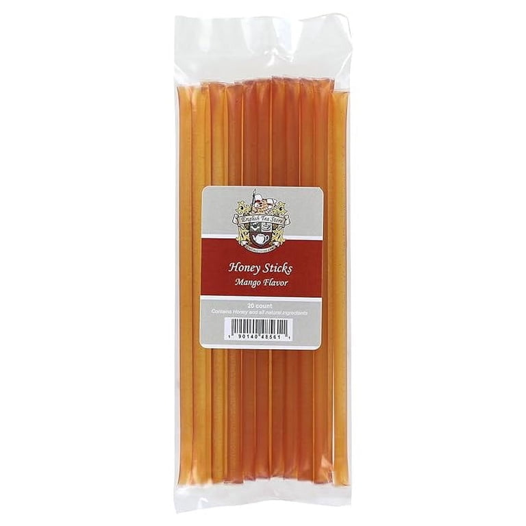 English Tea Store Orange Honey Sticks - 20 Count, All-Natural Grade A Honey, Gluten-Free Snack