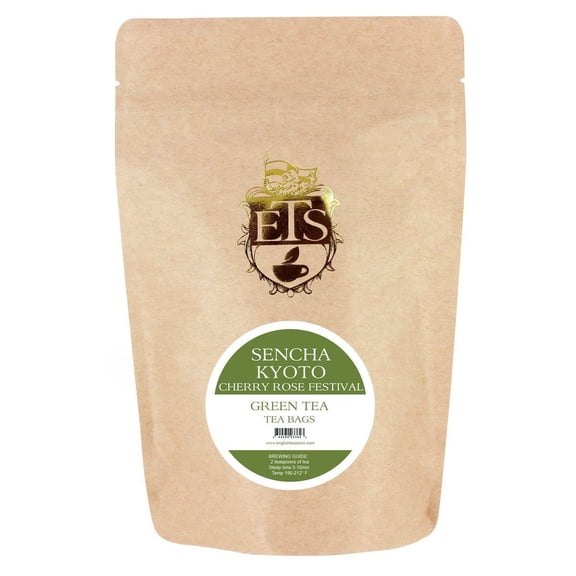 English Tea Store Sencha Kyoto Cherry Rose Festival Tea - 50 Teabag Pouch
