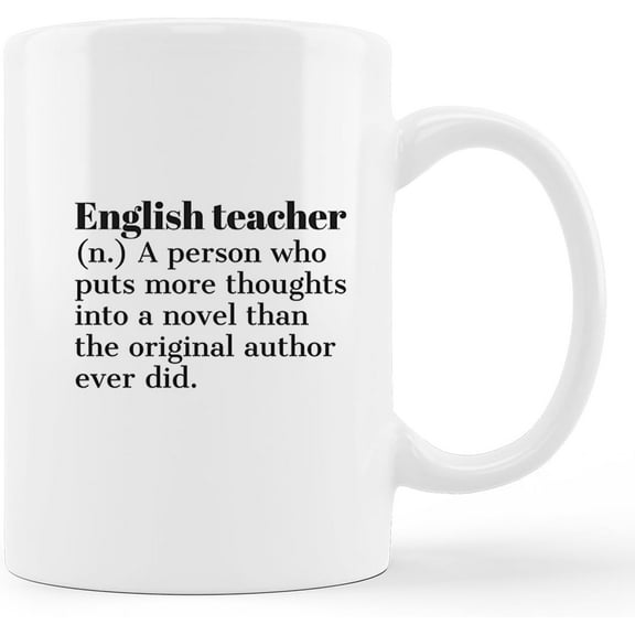 English Teacher Definition Minimalist Ceramic Mug-11oz Coffee Milk Tea Mug Cup with Handle,English Teacher Appreciation Gifts,Thank You Gifts for English Teacher,End of Year Gifts for English Teachers