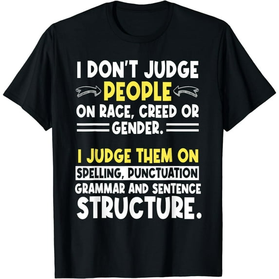 English Teacher Grammar Editor Professor Writer Linguistics T-Shirt