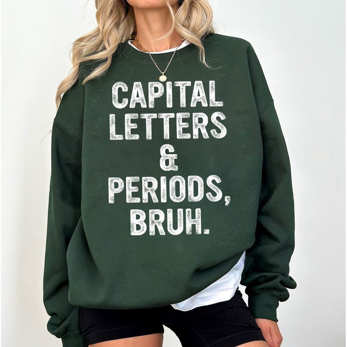 English Teacher Sweatshirt, Bruh Shirt, English Teacher Gift, Grammar ...