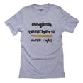 thumbnail image 1 of English Teachers Write Right Men's Grey T-Shirt, 1 of 2