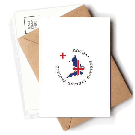 English Territorial Flag Art Deco Fashion Postcards Envelopes Blank Note Cards Mailing