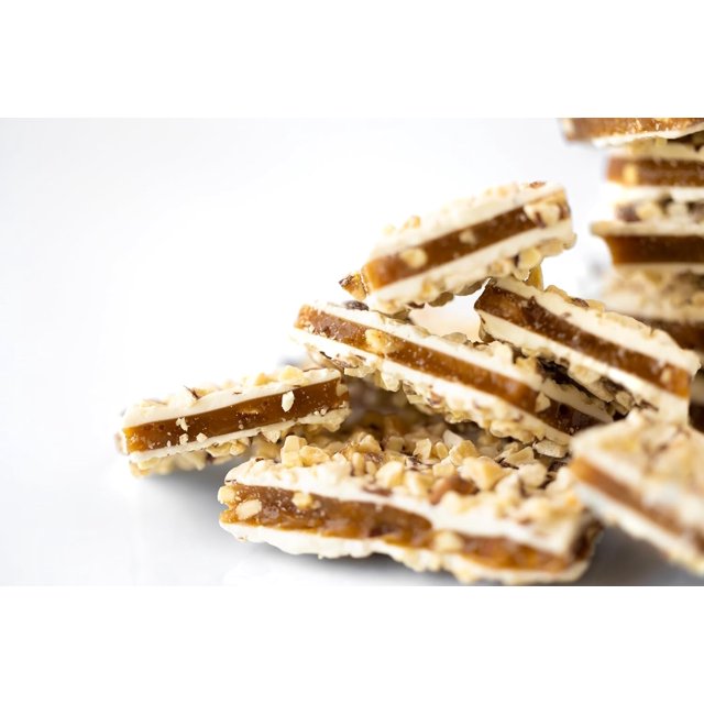 English Toffee with Almonds (White Chocolate)