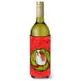 thumbnail image 1 of English Toy Spaniel Cristmas Wreath Wine Bottle Hugger, 1 of 1