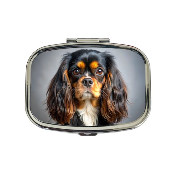 English Toy Spaniel Dog Photo Small Travel Handbag Pill Box Case