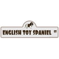 thumbnail image 1 of English Toy Spaniel Street Sign | Indoor/Outdoor | Dog Lover Funny Home Décor for Garages, Living Rooms, Bedroom, Offices | SignMission personalized gift | 18" Wide, 1 of 5