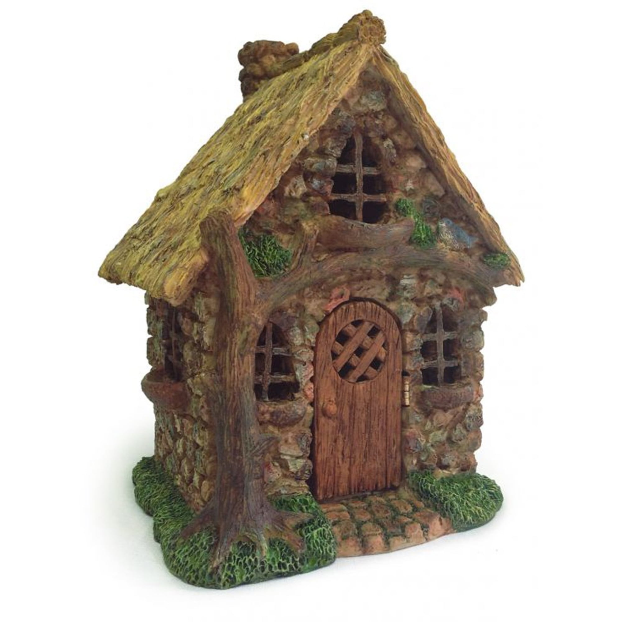 Rustic Brown Resin English Tree Cottage Fairy Garden
