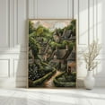 thumbnail image 1 of English Village Landscape Poster: Rustic Stone Houses, Size 24x36 UNFFRAMED F03.1.7l2121, 1 of 3