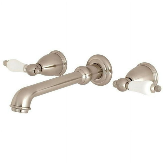 English Vintage English Vintage 2-Handle Wall Mount Roman Tub Faucet, Brushed Nickel
