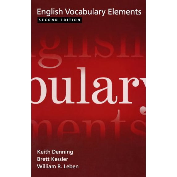 Pre-Owned English Vocabulary Elements (Paperback) 0195168038 9780195168037
