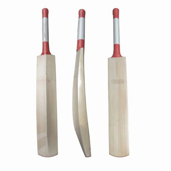 English Willow Cricket Bat for Leather Ball Play, Cane Handle, with Fitted Toe Guard, Fiber Tape and Full Cover, Full Size SH Bat