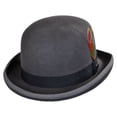 thumbnail image 1 of English Wool Felt Bowler Hat - M - Gray, 1 of 1