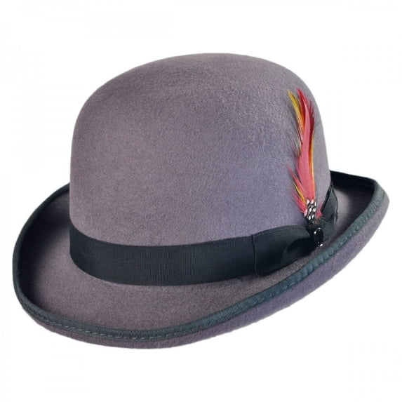English Wool Felt Derby Hat - XXL - Gray
