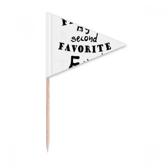 English Word Design Friday My Second Favorite Toothpick Triangle Cupcake Toppers Flag