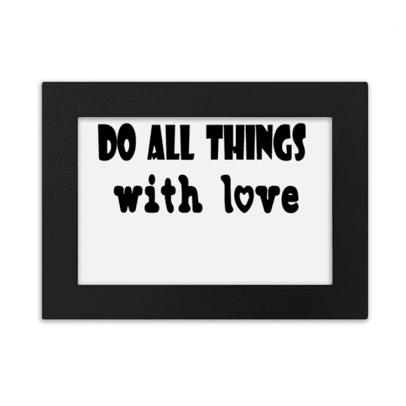 English Word Design Things With Love Desktop Photo Frame Ornaments Picture Art Painting