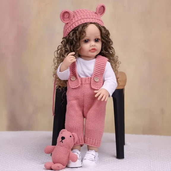 English and Russian 55cm reborn doll baby, realistic baby, full soft silicone female doll toy