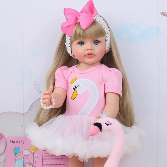 English and Russian 55cm reborn doll baby, realistic baby, full soft silicone female doll toy