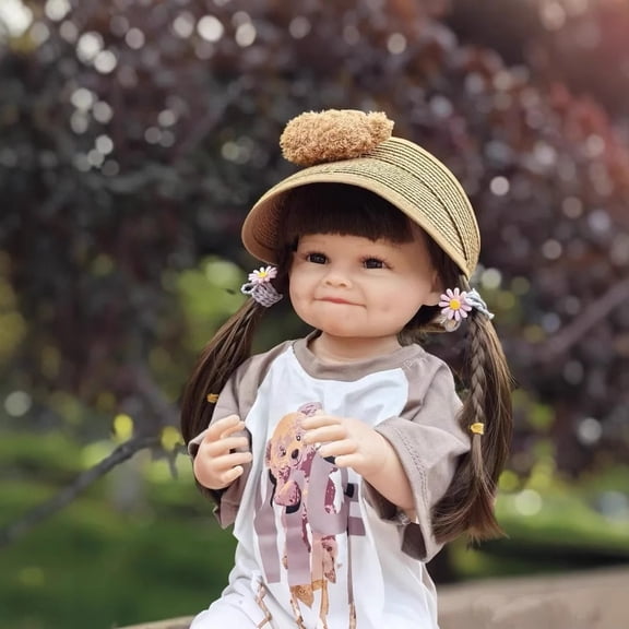 English and Russian 55cm reborn doll baby, realistic baby, full soft silicone female doll toy
