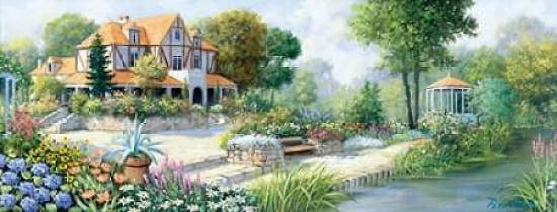 English cottage Canvas Art - Peter Motz (24 x 48)