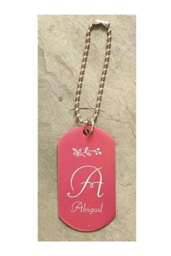 Engravable Dog Tag-Pink Aluminum