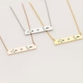thumbnail image 1 of GARITIN - Stainless Steel Location Pendant Anavia Engravable Gold Long Distance Bar Necklace, 1 of 8