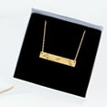 thumbnail image 1 of Engravable Gold Long Distance Bar Necklace - Custom States Friendship Jewelry - Stainless Steel Location Pendant - Personalized Christmas Gift for Her, 1 of 4