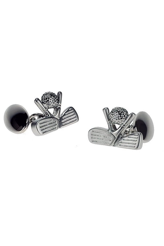 Engravable Golf Ball & Clubs Cufflinks