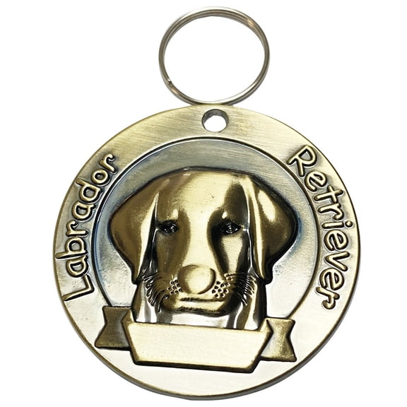 Engravable Memorial Bronze Dog Nameplate for Pet Identity and Keepsakes