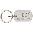 thumbnail image 1 of Engravable Pet Id Tag - Dog Tag with Phone Number Tag Shape - Pet Name Tag Emergency Tags for Pet Collar [Silver, S, Front & Back Engraving], 1 of 9