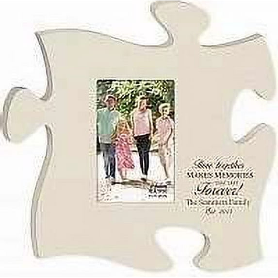 Engravable Photo Frame-Puzzle Piece-Ivory (12 X 12)