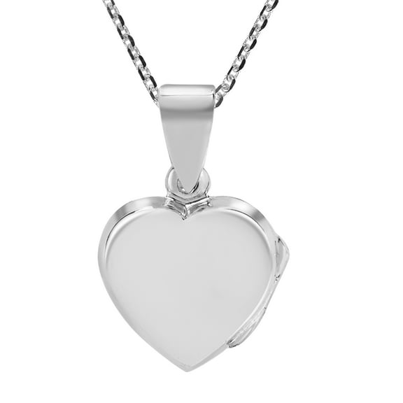 Engravable Precious Sweet Heart Sterling Silver Locket Necklace