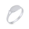 thumbnail image 1 of AFFY Engravable Signet Ring 10k White Gold for Men & Women Jewelry Ring Size- 10.5, 1 of 1