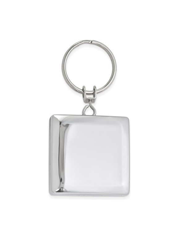 Engravable Square Zip Pull Retractable Key Ring w/Belt Clip GM16782