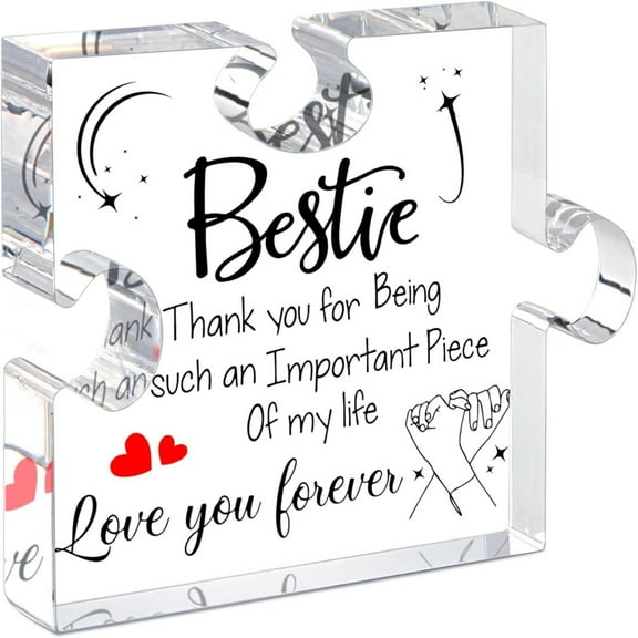 Engraved Acrylic Puzzle Block Pattern Piece Lovely Gift for Mom Grandma Wife on Mothers Day from Husband Daughter Son