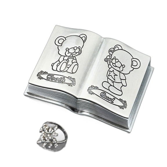 Engraved Baby Teeth and Hair Collector Functioanl Baby Teeth Boxes Storage Container for Childhood Memory