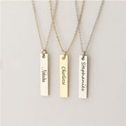 Engraved Bar Necklace - Custom Name Bar Necklace - Birthday Gift for Her - Mothers Day Jewelry Gift
