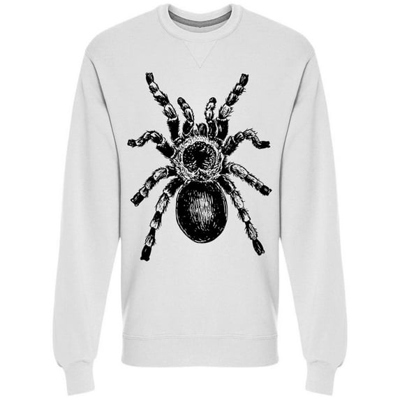 Engraved Black Tarantula Design Sweatshirt Men -Image by Shutterstock, Male Large