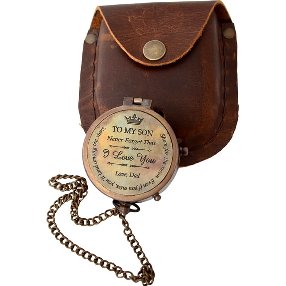 Engraved Brass Compass Gift to My Son/Nautical Gift for Son from Dad/Gift to Son from Mom/Gift for Son,Father Son Gift,Mother Son Gift