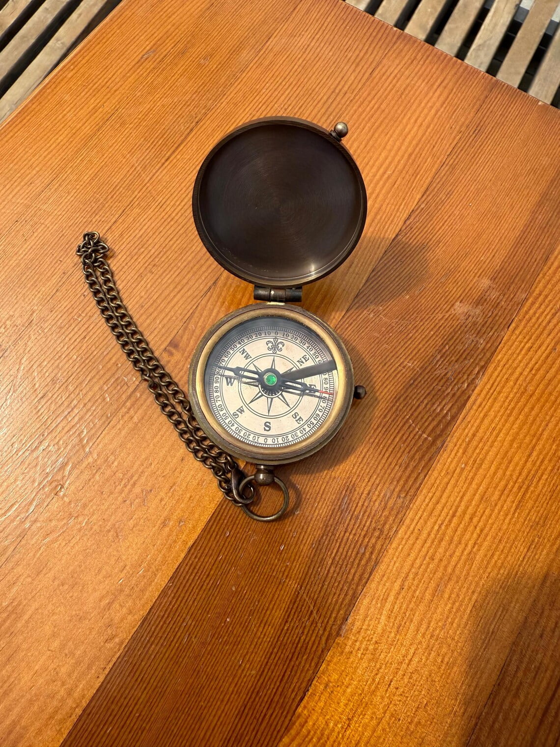 Engraved Brass Compass with Chain – “To My Son” Inspirational Message | Vintage Pocket Compass Gift for Son